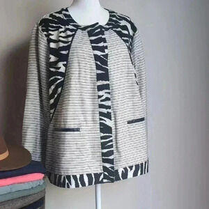 Chico's Stylish Black and White Women's Jacket